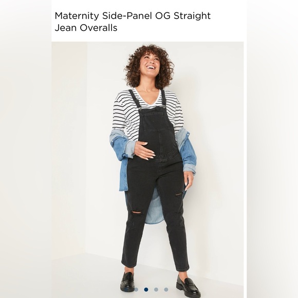 Old Navy Pants - Maternity StretchSide-Panel 90’sOG Straight
Jean Overalls-washedblack Sz 14 Long